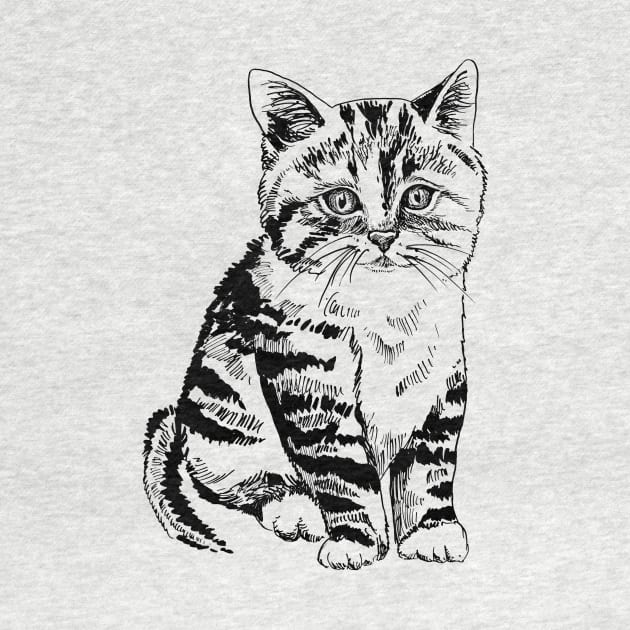 striped kitten by VicaVeresk